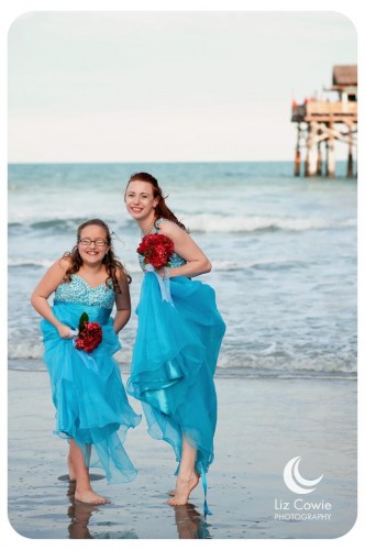 Cocoa beach pier bridesmaids