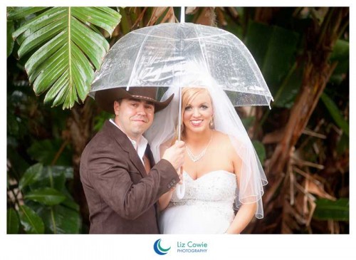 Rainy day wedding