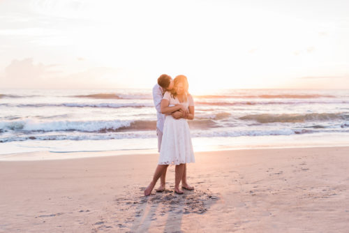 Melbourne beach engagement photography