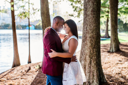 Lake Eola engagement photography