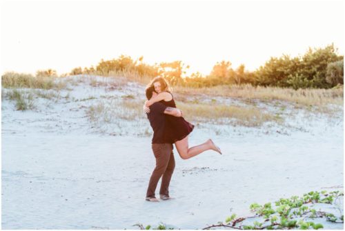 Spinning at Jetty Park Engagement