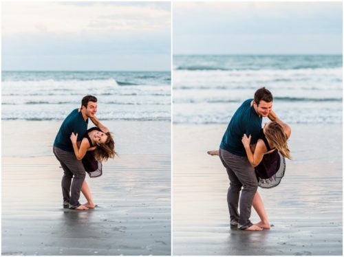 Dip at Jetty Park Engagement