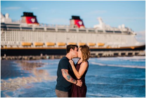 couple at Jetty Park engagement photography