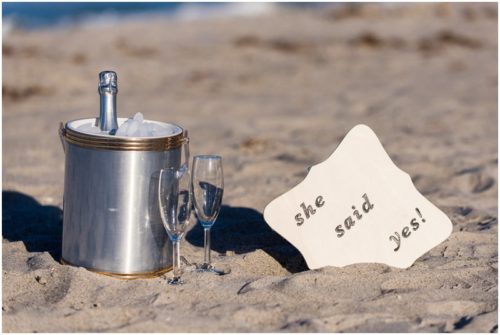 Champagne and sign