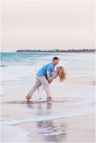 Dipping at Vero Beach Engagement
