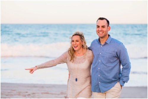 walking by water at Vero Beach Engagement