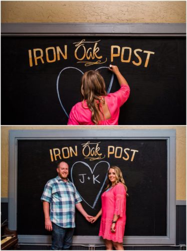 couple at Iron Oak Post t Melbourne engagement photography session