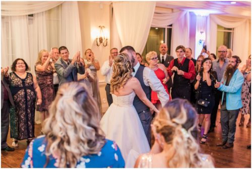 Final dance in circle during Crystal Ballroom wedding