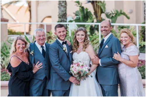 Families at Crystal Ballroom Wedding
