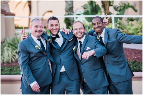 groomsmen at Crystal Ballroom Wedding