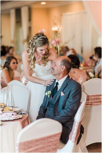 Bride with father at Crystal Ballroom Wedding