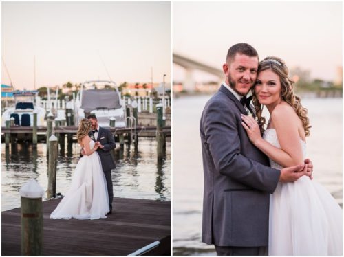 couple laughing at Crystal Ballroom Wedding