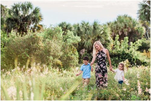 Melbourne Florida Family Photographer Mom walking with kids photo by Liz Cowie Photography