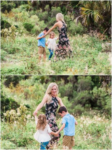 Melbourne Florida Family Photographer Mom dancing with kids photo by Liz Cowie Photography