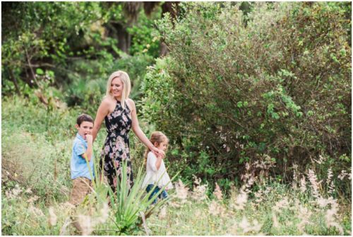 Melbourne Florida Family Photographer Mom walking with kids photo by Liz Cowie Photography