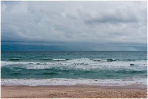 view of Atlantic Ocean with storm rolling in