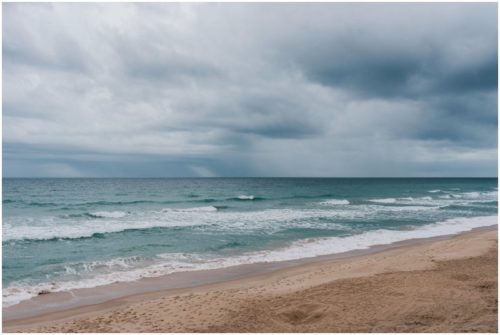 Storm just offshore during Melbourne Beach Florida engagement session