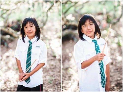 Fun family portraits in Vero Beach child with wand