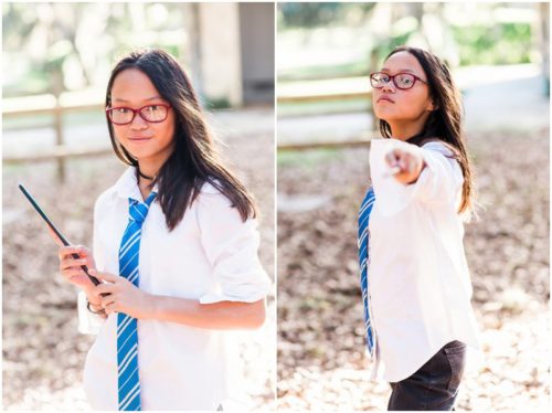 Fun family portraits in Vero Beach girl with wands