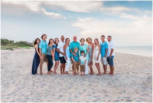 Entire family Melbourne Beach Family Photography