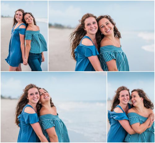 Siblings hugging each other Melbourne Beach Family Photography