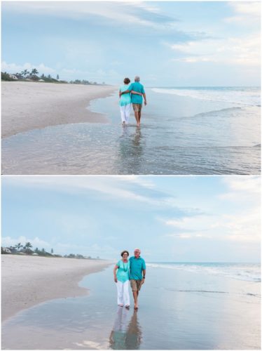 Grandparents on beach Melbourne Beach Family Photography