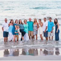 Everyone in the ocean Melbourne Beach Family Photography