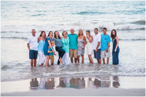 Everyone in the ocean Melbourne Beach Family Photography