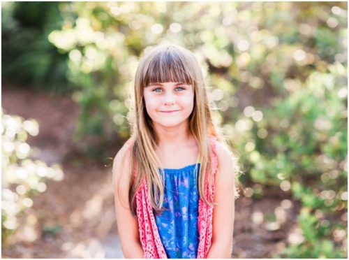 Beautiful girl in woods during Gleason Park Family Portraits