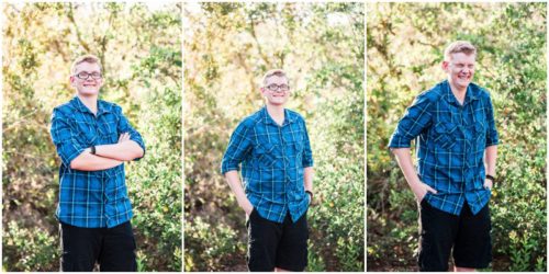 High school senior during Gleason Park Family Portraits
