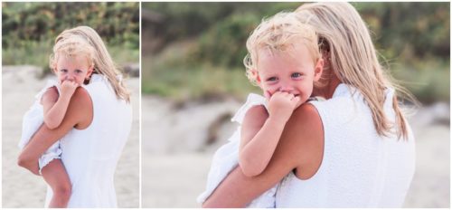 Mom and baby girl during Melbourne Beach Family Portraits