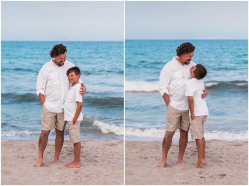 Dad and son during Melbourne Beach Family Portraits