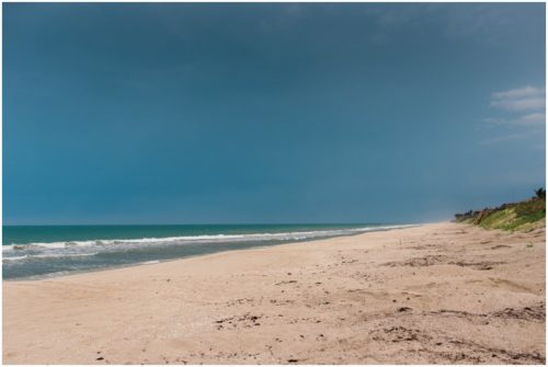 View on Ocean on melbourne Beach Florida with storm about to come onshore