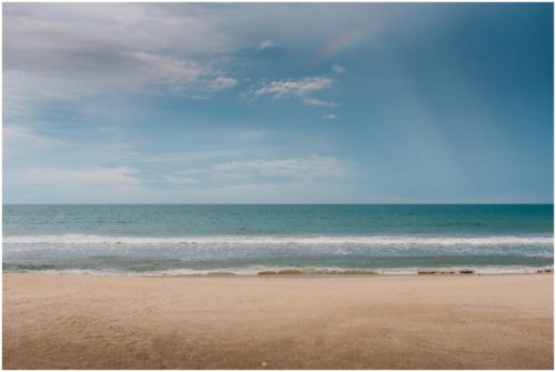 View on Ocean on melbourne Beach Florida with storm about to come onshore