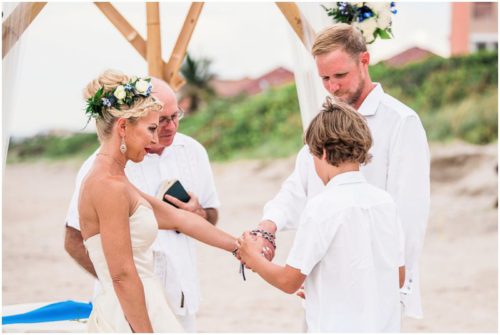 knot tying ceremony gorgeous melbourne beach wedding