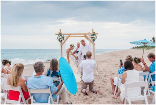prayer during gorgeous melbourne beach wedding
