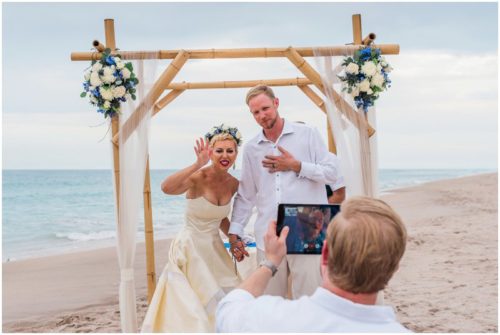facetime gorgeous melbourne beach wedding