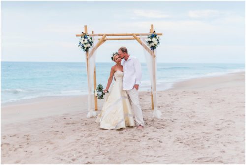 couple on beach during gorgeous Melbourne Beach wedding