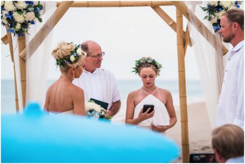 ceremonyduring gorgeous Melbourne Beach wedding