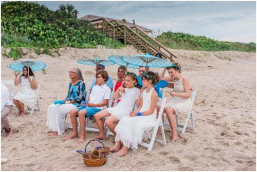 Crowd shot during gorgeous Melbourne Beach wedding