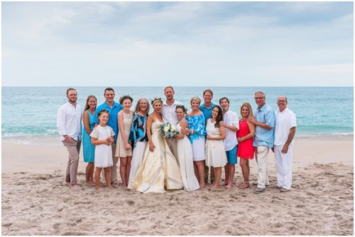 Entire family on beach