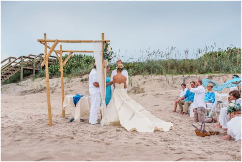 Saying vows during gorgeous melbourne beach wedding