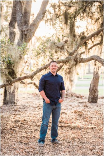 Just the groom during Vero Beach engagement