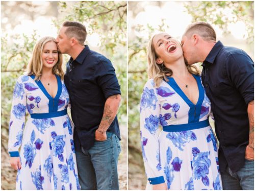 Couple laughing during Vero Beach engagement