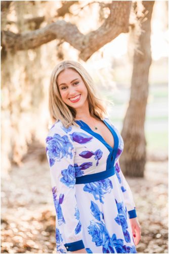 Girl smiling during Vero Beach engagement