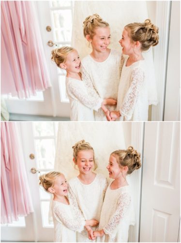 Flower girls at Up the Creek Farms Wedding