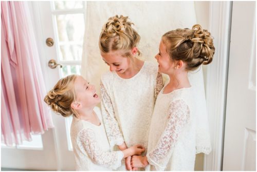 Flower girls at Up the Creek Farms Wedding