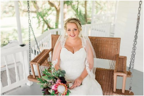 Bridal portraits at Up the Creek Farms Wedding
