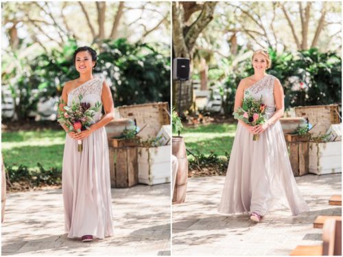 Bridesmaids at Up the Creek Farms Wedding