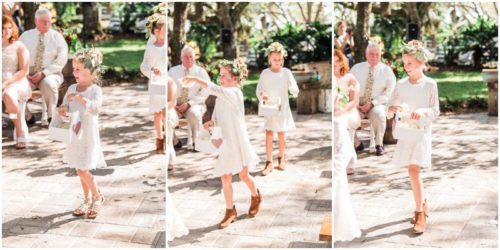 Flower girls at Up the Creek Farms Wedding
